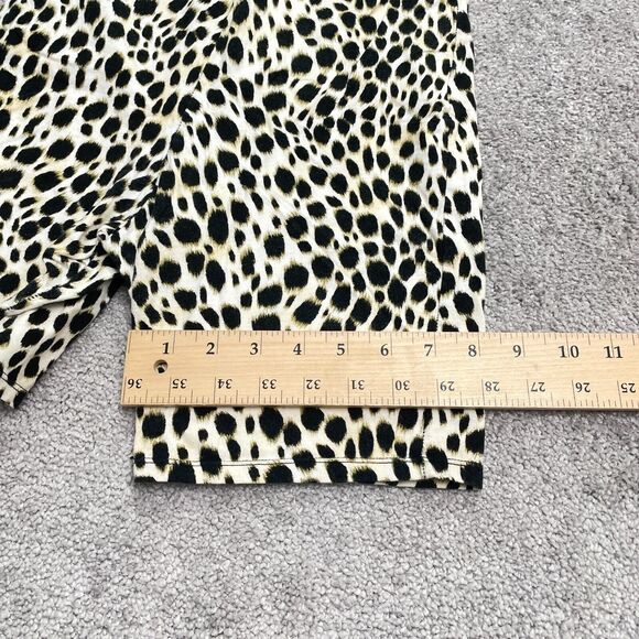 Motel Leopard Unitard Romper Womens Small Brown Black Animal Sleeveless Backless - Picture 9 of 10